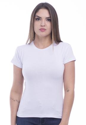 Imagem de Camiseta Baby Look Feminina 100% Algodão Macia e Lisa Tech 001