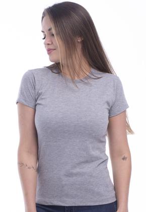 Imagem de Camiseta Baby Look Feminina 100% Algodão Macia e Lisa Tech 001