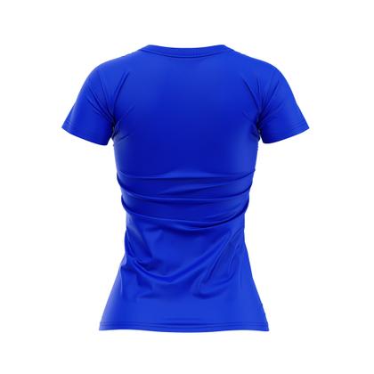 Imagem de Camiseta Babylook Feminina Lisa DryFit Uv Verão Azul Royal