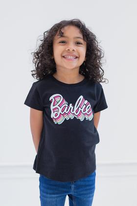 Imagem de Camiseta Barbie Toddler Girls, pacote com 3 rosa/preta, tamanho 2T