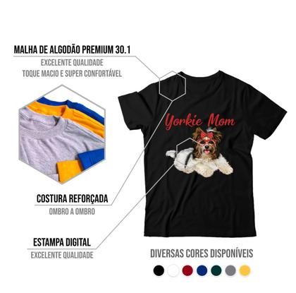 Imagem de Camiseta Básica Algodão Animais Yorkie Mon - Cod. art m09