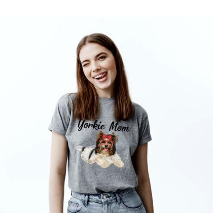 Imagem de Camiseta Básica Algodão Animais Yorkie Mon - Cod. art m09