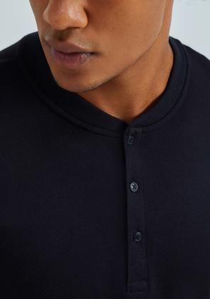Imagem de Camiseta Básica Henley Masculina Texturizada