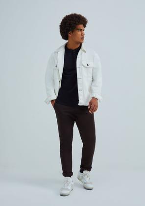 Imagem de Camiseta Básica Henley Masculina Texturizada