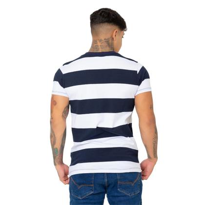 Imagem de Camiseta Básica Listrada Masculina Estilo Clássico para seu Visual