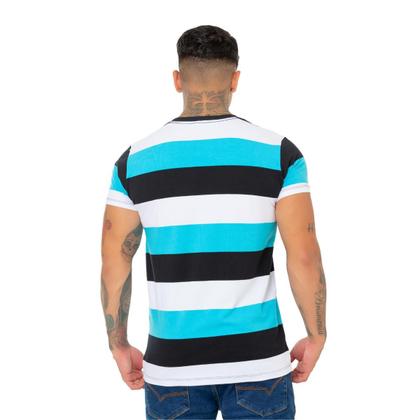 Imagem de Camiseta Básica Listrada Masculina Estilo Clássico para seu Visual