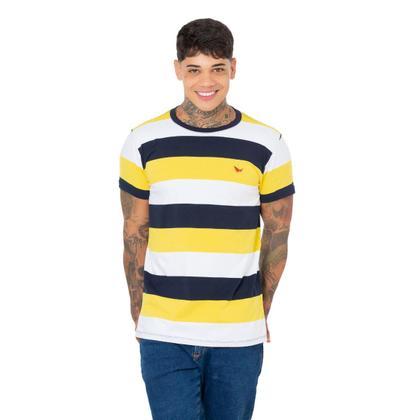 Imagem de Camiseta Básica Listrada Masculina Estilo Clássico para seu Visual
