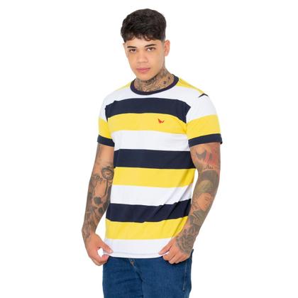 Imagem de Camiseta Básica Listrada Masculina Estilo Clássico para seu Visual