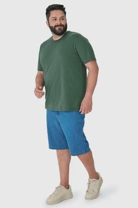 Imagem de Camiseta Básica Masculina Plus Size Decote Redondo Confortável e Versátil