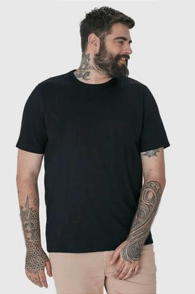 Imagem de Camiseta Básica Masculina Plus Size Decote Redondo Confortável e Versátil