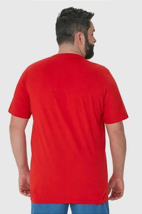 Imagem de Camiseta Básica Masculina Plus Size Decote Redondo Confortável e Versátil