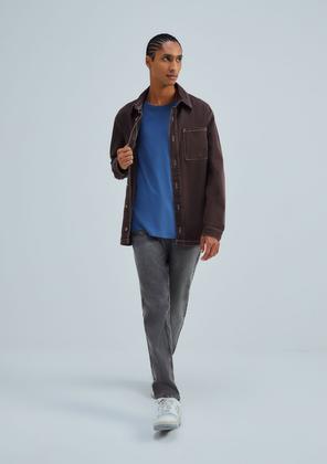 Imagem de Camiseta Básica Masculina Regular World Com Bordado