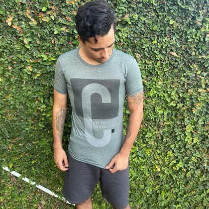 Imagem de Camiseta Básica Moderna Masculina C Cinza