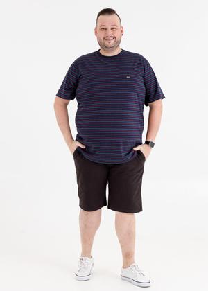 Imagem de Camiseta Básica Plus Size Listrado Místico