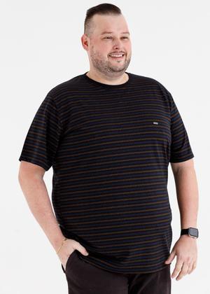 Imagem de Camiseta Básica Plus Size Listrado Místico