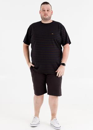Imagem de Camiseta Básica Plus Size Listrado Místico