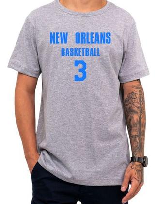 Imagem de Camiseta Basquete New Orleans Basketball Número 3 Esportiva