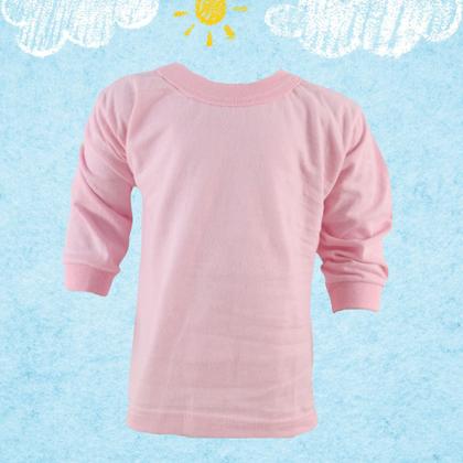 Imagem de Camiseta Bebê Manga Longa Lisa Kit 3 peças