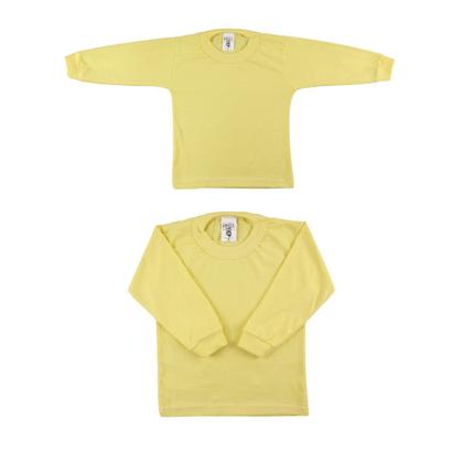 Imagem de Camiseta Bebê Manga Longa Lisa Kit 3 peças