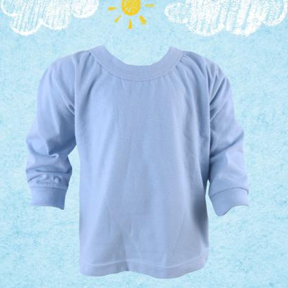 Imagem de Camiseta Bebê Manga Longa Lisa Kit 3 peças