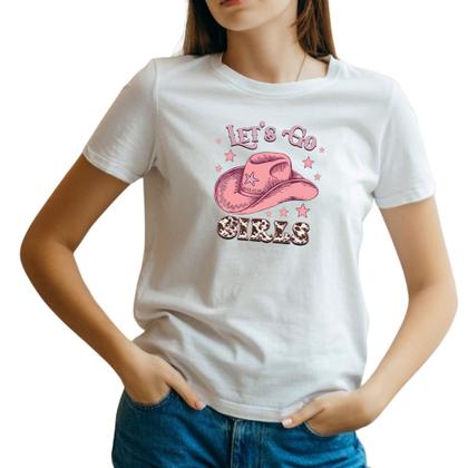 Imagem de Camiseta blusa feminina Chapéu Country Manga Curta Moda Gringa