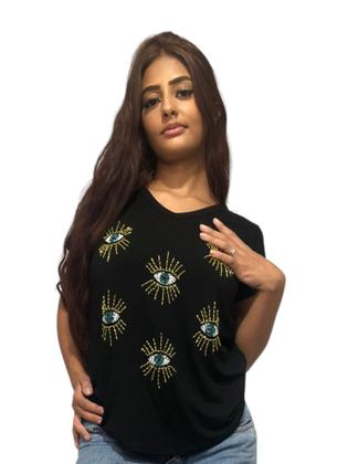 Imagem de camiseta,blusa olhinhos com pedrarias