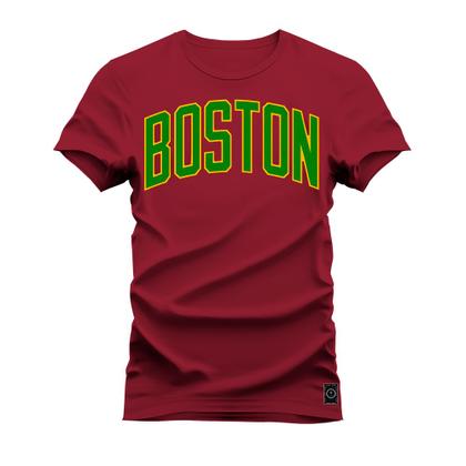 Imagem de Camiseta Boston Plus Size Grande Confortável Estampa Dtf Premium