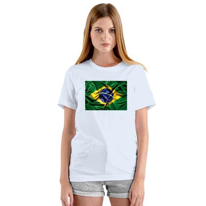 Imagem de Camiseta Brasil Bandeira Camisa Personalizada Blusa Adulto Algodão com Poliéster