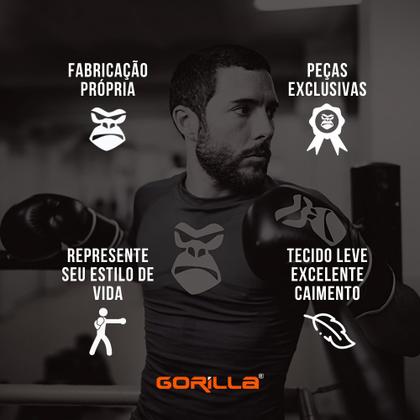 Imagem de Camiseta Camisa Blusa Slim Masculina Algodão Malha LifeStyle Gorilla Suave Treino Elegante Conforto