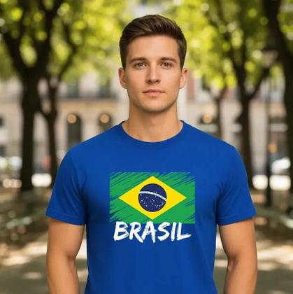 Imagem de Camiseta Camisa do Brasil Para Copa Adulto Masculina Feminina  Algodão md6 