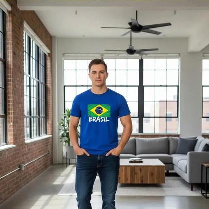 Imagem de Camiseta Camisa do Brasil Para Copa Adulto Masculina Feminina  Algodão md6 