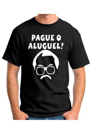 Imagem de Camiseta camisa masculina pague o aluguel senhor barriga turma do chaves