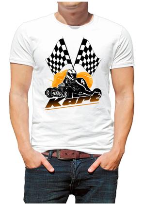 Imagem de Camiseta camisa masculina piloto carro kart corrida