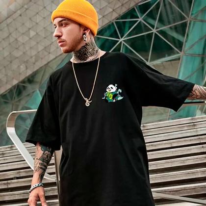 Imagem de Camiseta Camisa Oversized Masculino Streetwear Panda