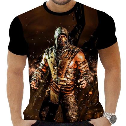 Imagem de Camiseta Camisa Personalizada Game Mortal Kombat Scorpion 6_x000D_