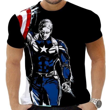 Imagem de Camiseta Camisa Personalizada Herois Capitão América 5_x000D_