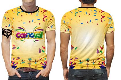 Imagem de Camiseta Carnaval Masculina Samba Festas Blusa Abada