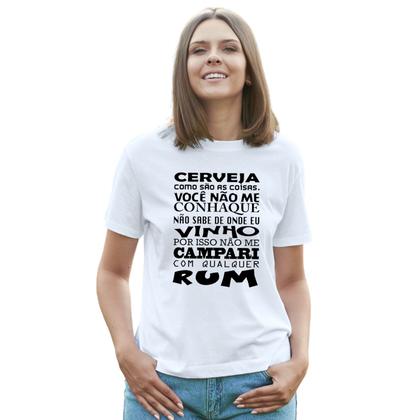 Imagem de Camiseta Cerveja Conhaque Vinho Campari Rum Camisa Personalizada Blusa Adulto Algodão com Poliéster