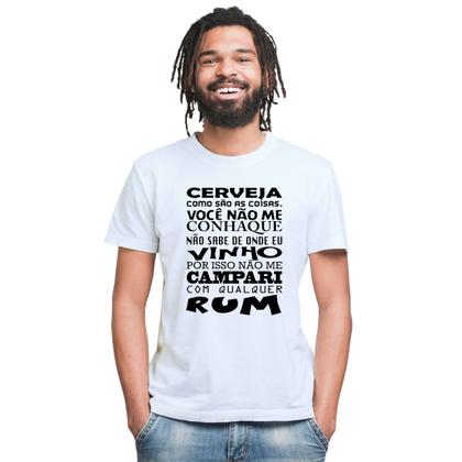 Imagem de Camiseta Cerveja Conhaque Vinho Campari Rum Camisa Personalizada Blusa Adulto Algodão com Poliéster