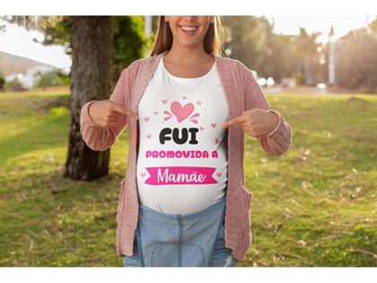 Imagem de Camiseta Chá Revelação Fotos Promovida a Mamãe Branca