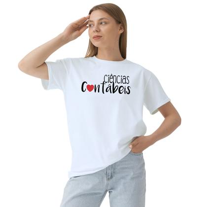 Imagem de Camiseta Ciências Contábeis Camisa Personalizada Blusa Adulto Algodão com Poliéster