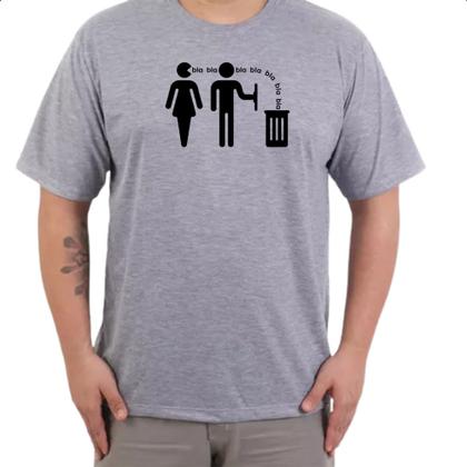 Imagem de Camiseta Cinza Mulher fala muito