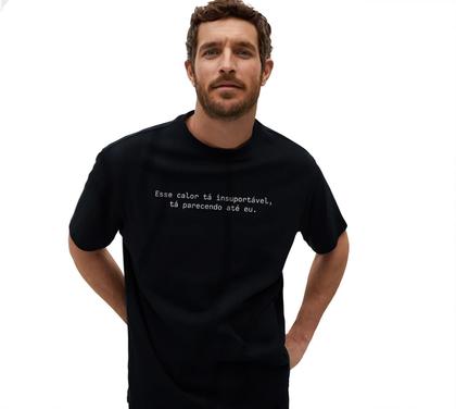 Imagem de  Camiseta Com Frase Esse calor ta insuportável - camisa unissex 100% algodão
