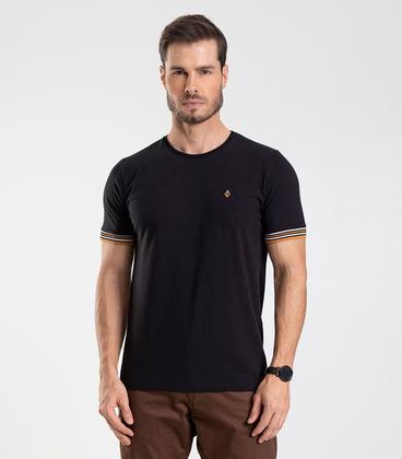 Imagem de Camiseta Cotton Leve Masculina Básica Diametro Preto
