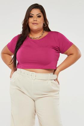 Imagem de Camiseta Cropped Plus Size
