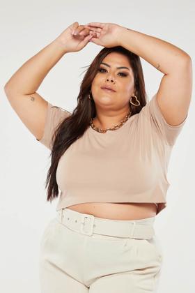 Imagem de Camiseta Cropped Plus Size