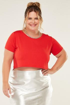 Imagem de Camiseta Cropped Plus Size
