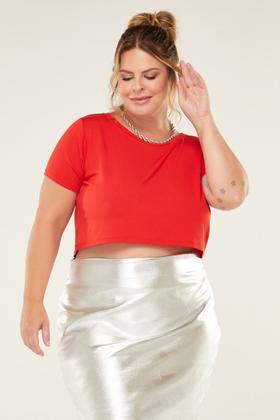 Imagem de Camiseta Cropped Plus Size