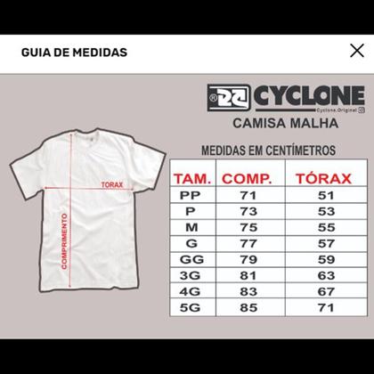 Camiseta Cyclone Branca Original 010 234 641 - Camisa e Camiseta