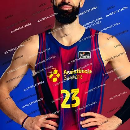 Imagem de Camiseta De Basquete Barcelona Para Adultos, Rápido Secagem, Vestuário De Treinamento Esportivo 2025